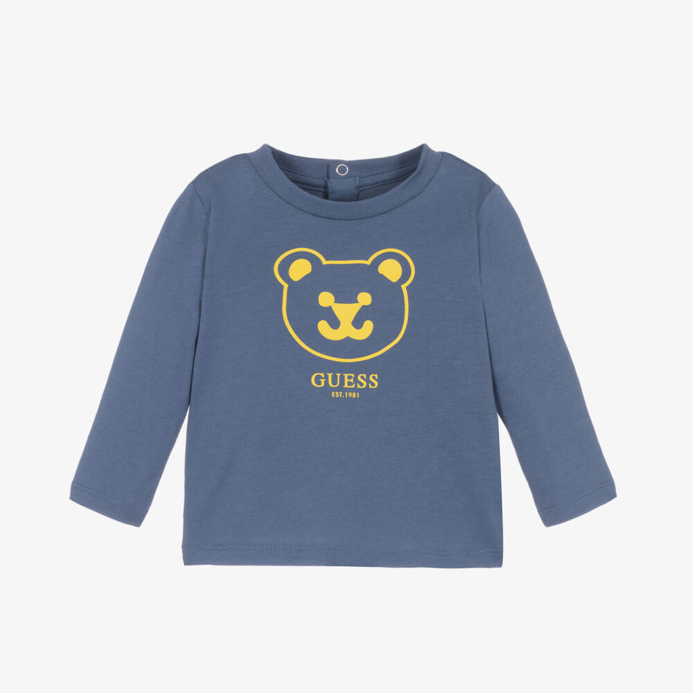 Guess-Boys Soft Blue Cotton Shirt | Childrensalon Outlet