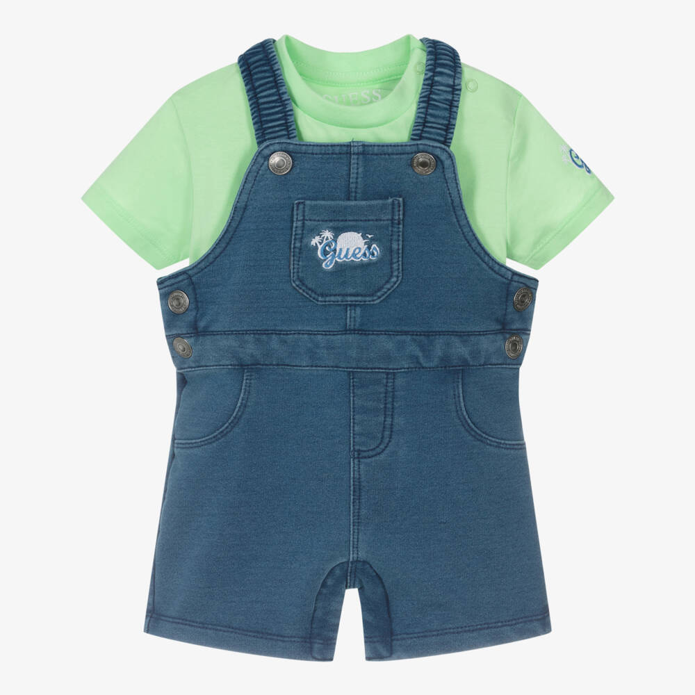 Guess-Boys Soft Blue Jersey Set | Childrensalon Outlet
