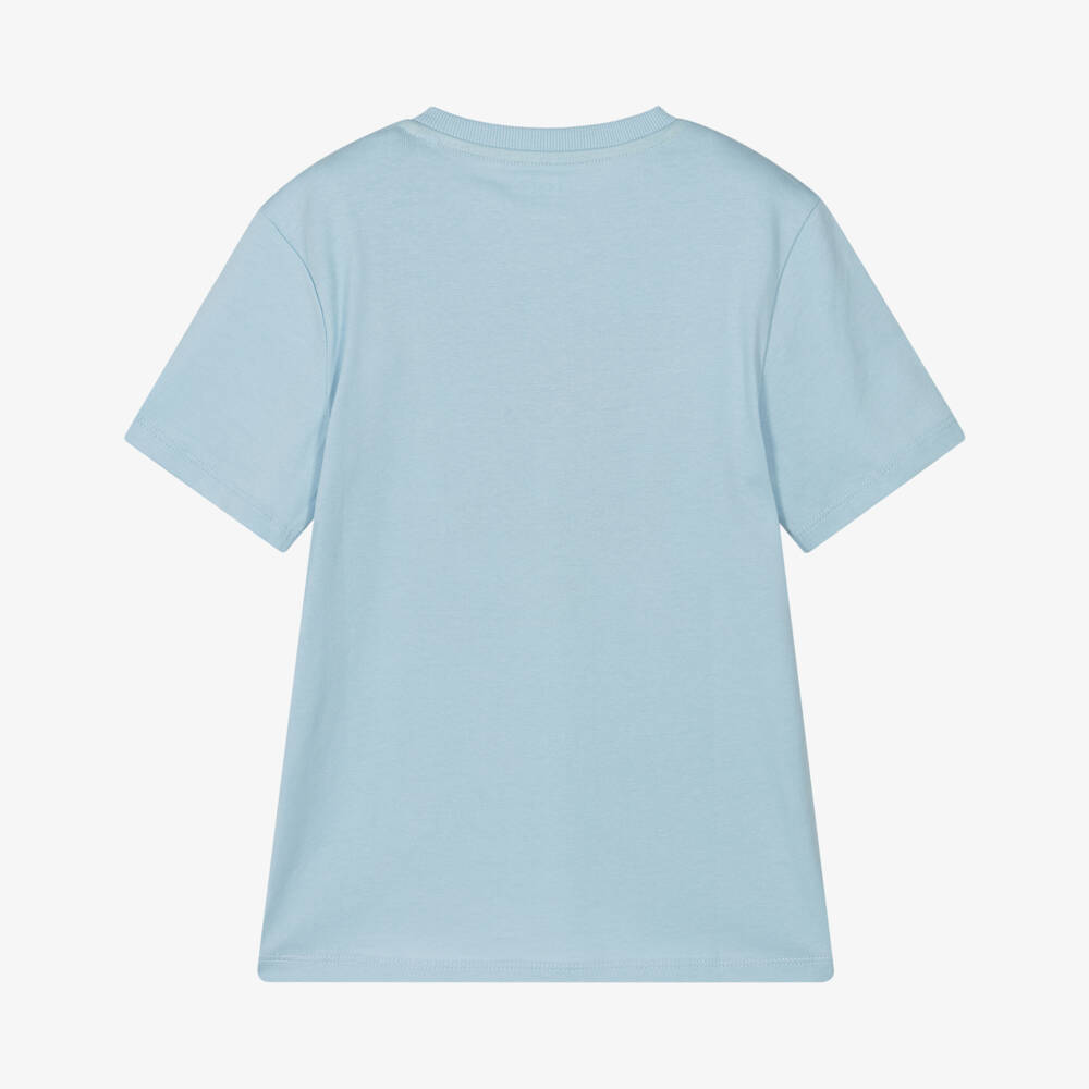 Guess-Boys Soft Blue Logo Tee | Childrensalon Outlet