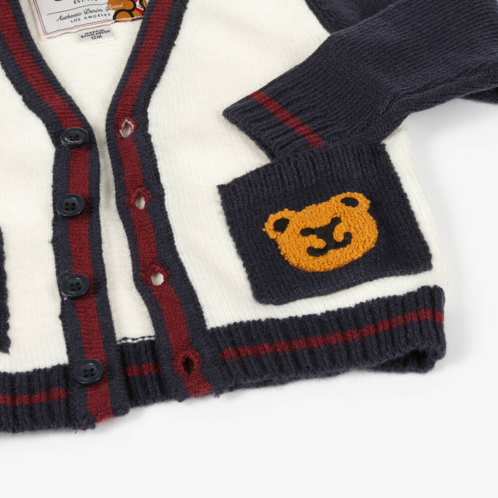 Guess-Boys Soft Knit Blue Cardigan | Childrensalon Outlet