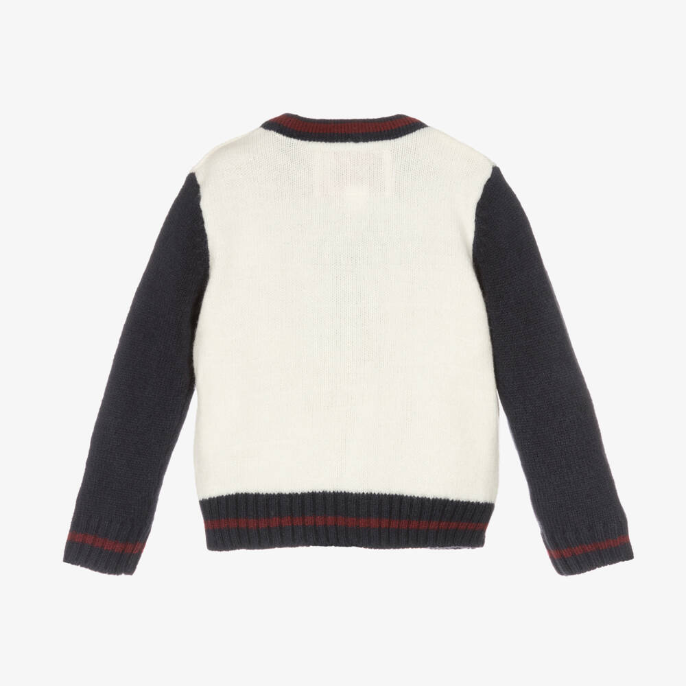 Guess-Boys Soft Knit Blue Cardigan | Childrensalon Outlet
