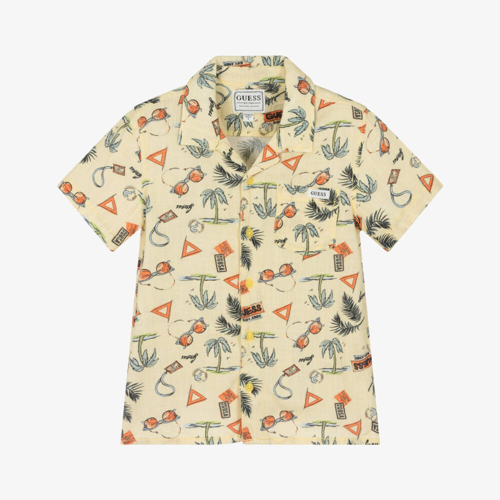 Guess-Boys Sunny Revere Collar Shirt | Childrensalon Outlet