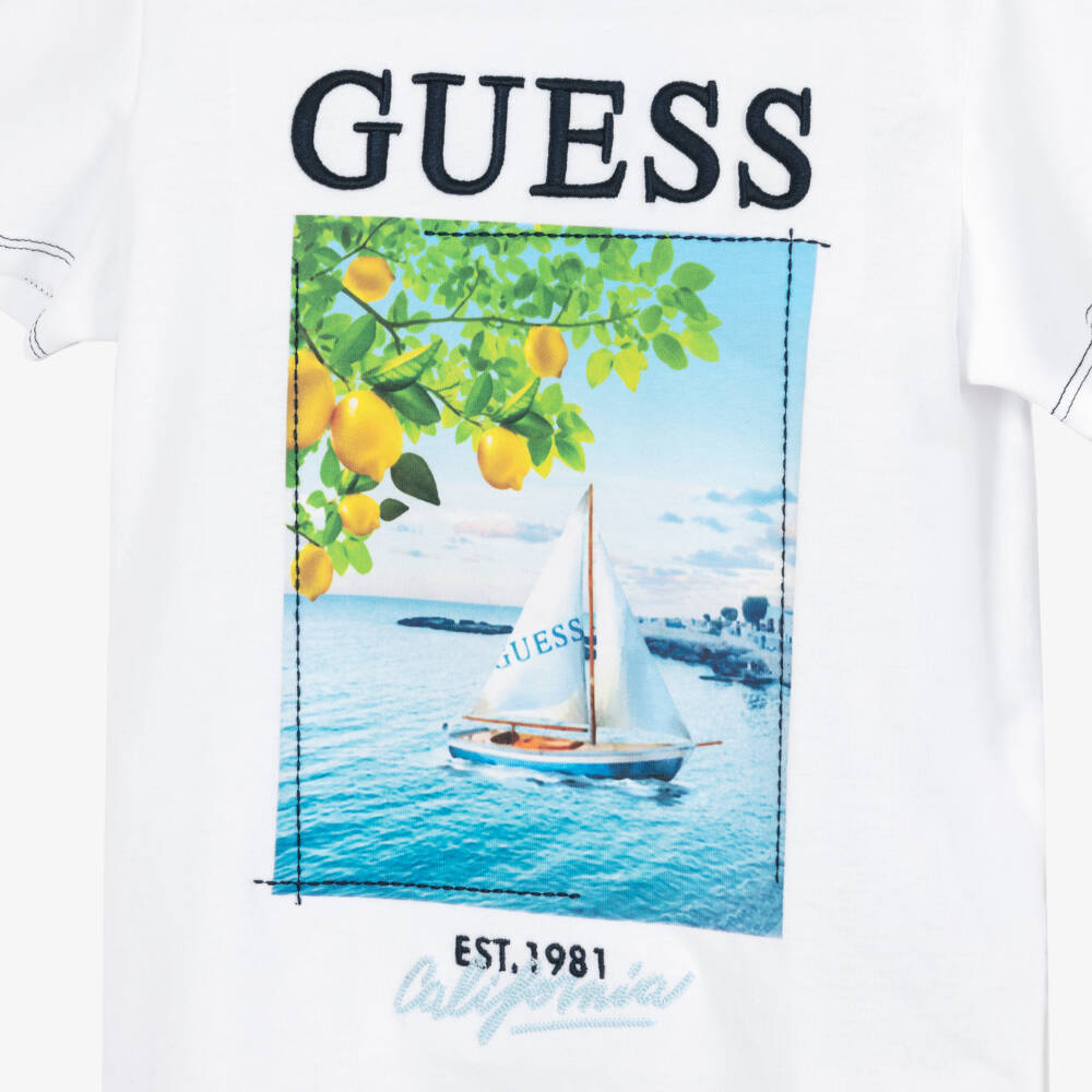 Guess-Boys T-shirt - Amalfi White | Childrensalon Outlet