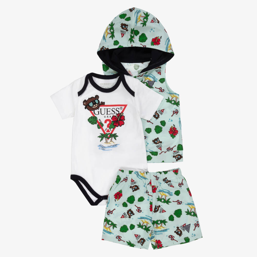 Guess-طقم لعب استوائي أخضر للأولاد | Childrensalon Outlet
