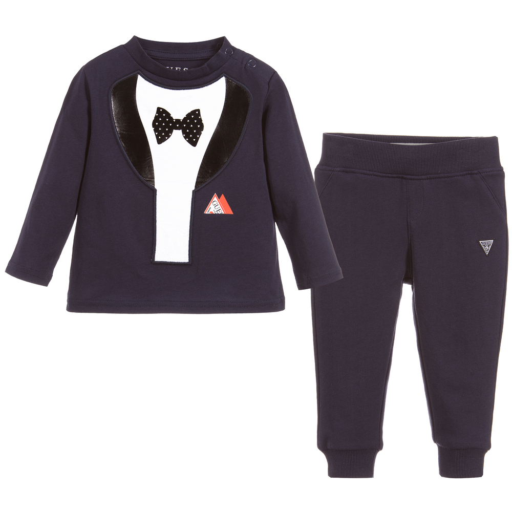 Guess-Boys Tuxedo Print Outfit | Childrensalon Outlet