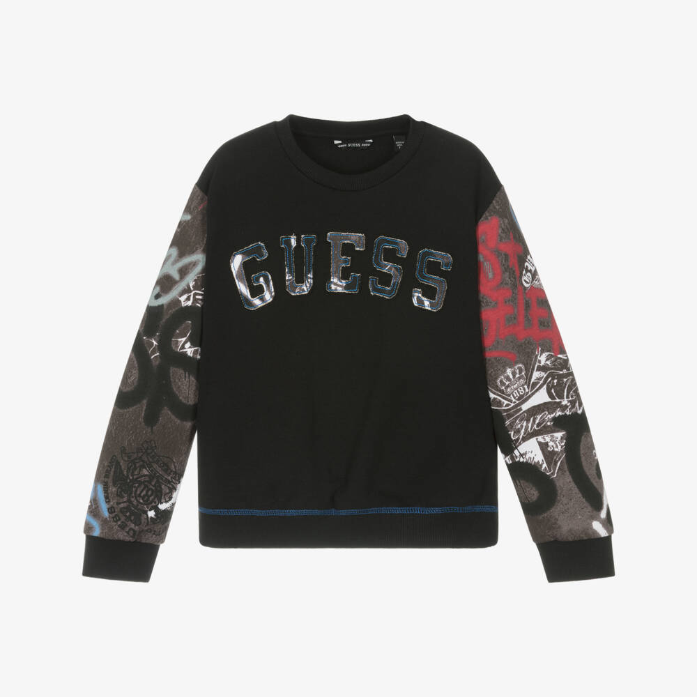 Guess-Boys Urban Style Black Sweatshirt | Childrensalon Outlet