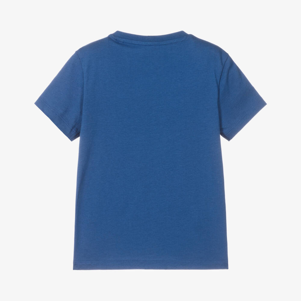 Guess-Boys Vibrant Blue Cotton Tee | Childrensalon Outlet