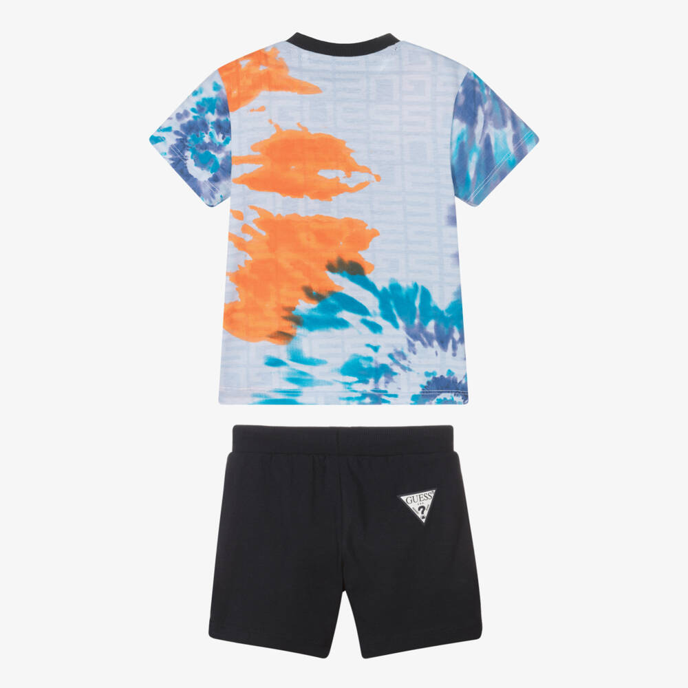 Guess-Boys Vibrant Blue Tie-Dye Set | Childrensalon Outlet