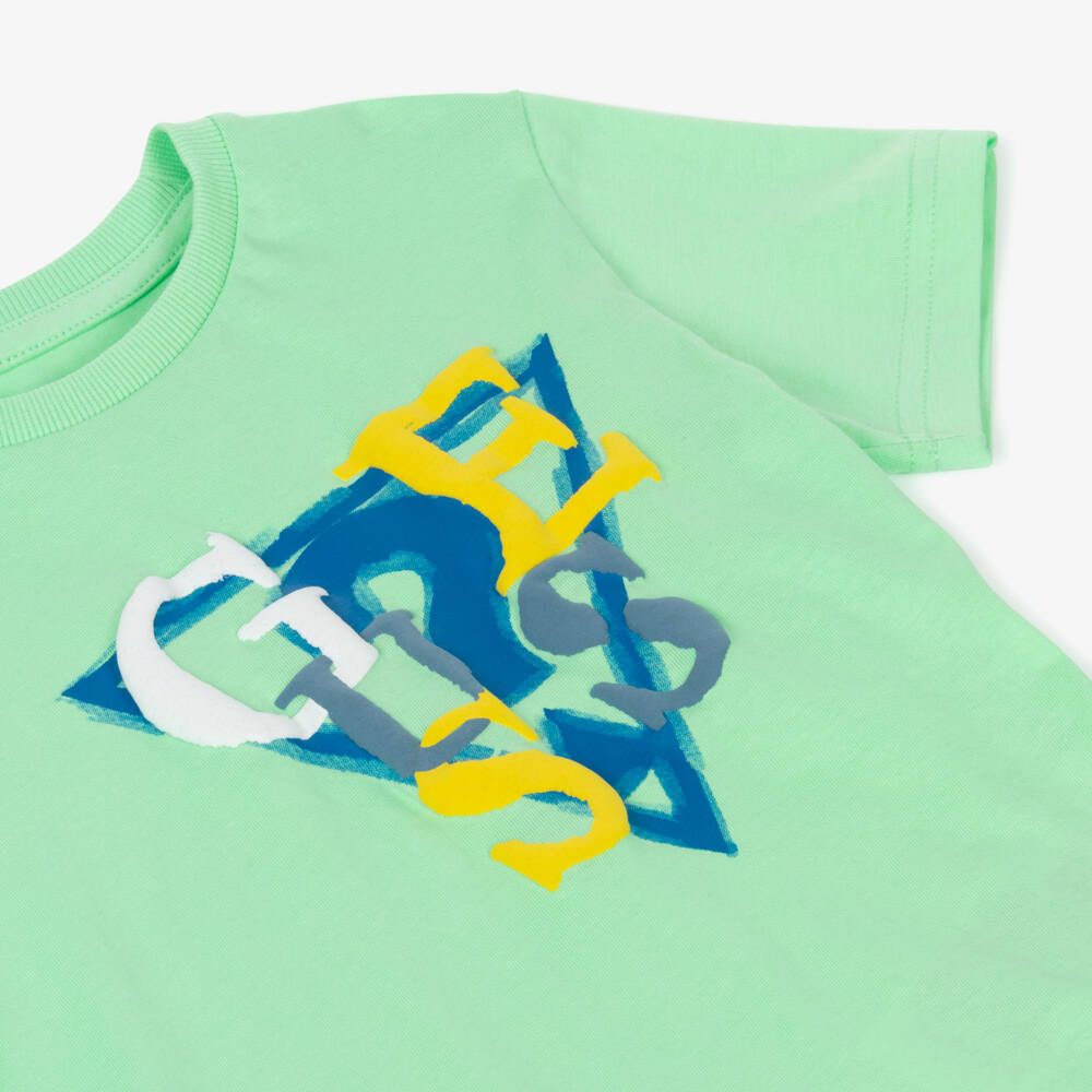 Guess-Boys Vibrant Cotton Emblem Tee | Childrensalon Outlet