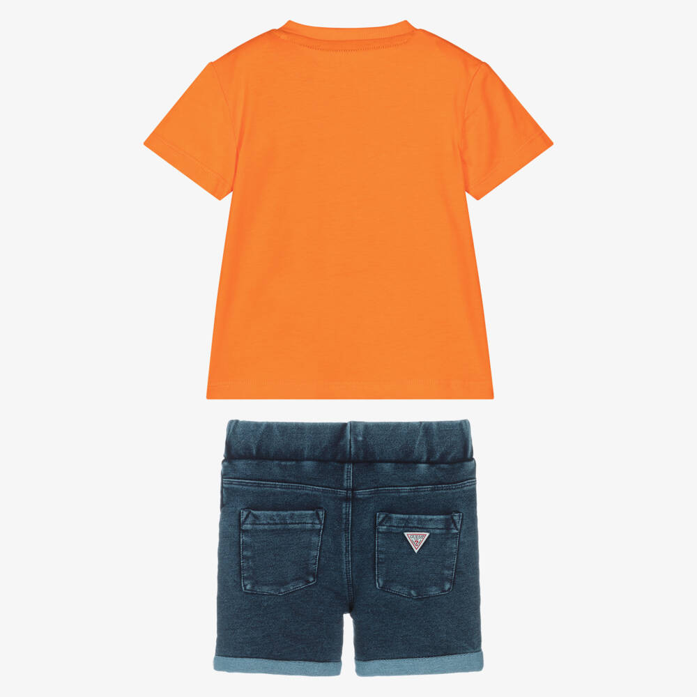 Guess-Boys Vibrant Cotton Shorts Ensemble | Childrensalon Outlet