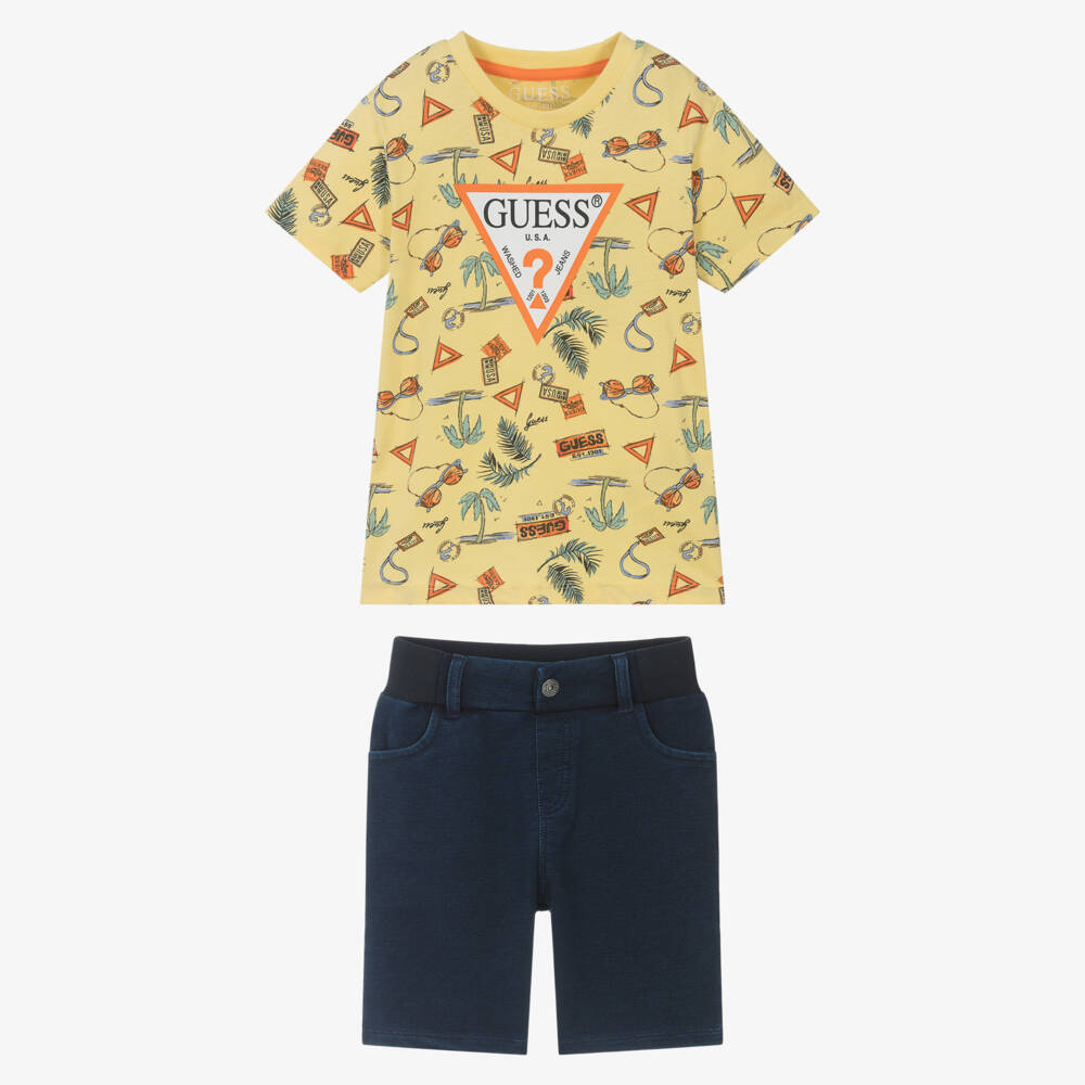 Guess-شورت جينز نابض بالحياة للأولاد - طقم مزدوج | Childrensalon Outlet