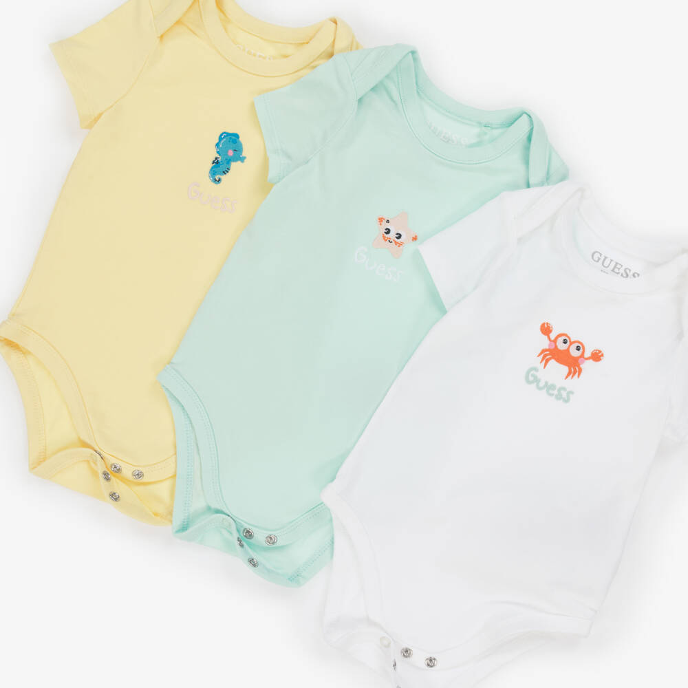 Guess-Boys' Vibrant Marine Baby Bodysuits Trio | Childrensalon Outlet