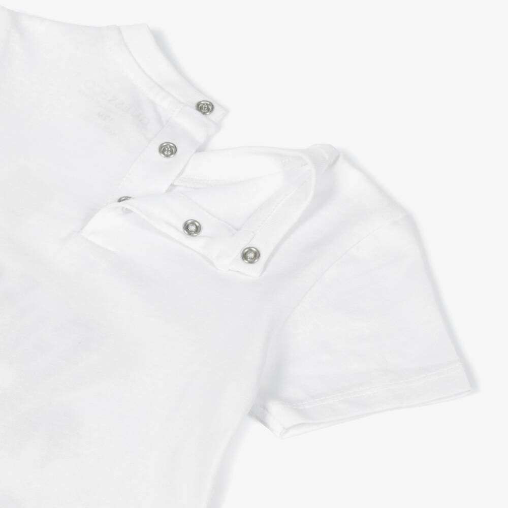 Guess-Boys White Cotton Beach Tee | Childrensalon Outlet