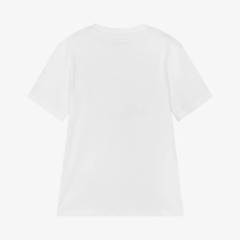 Guess-Футболка из белого хлопка с графикой для мальчиков | Childrensalon Outlet