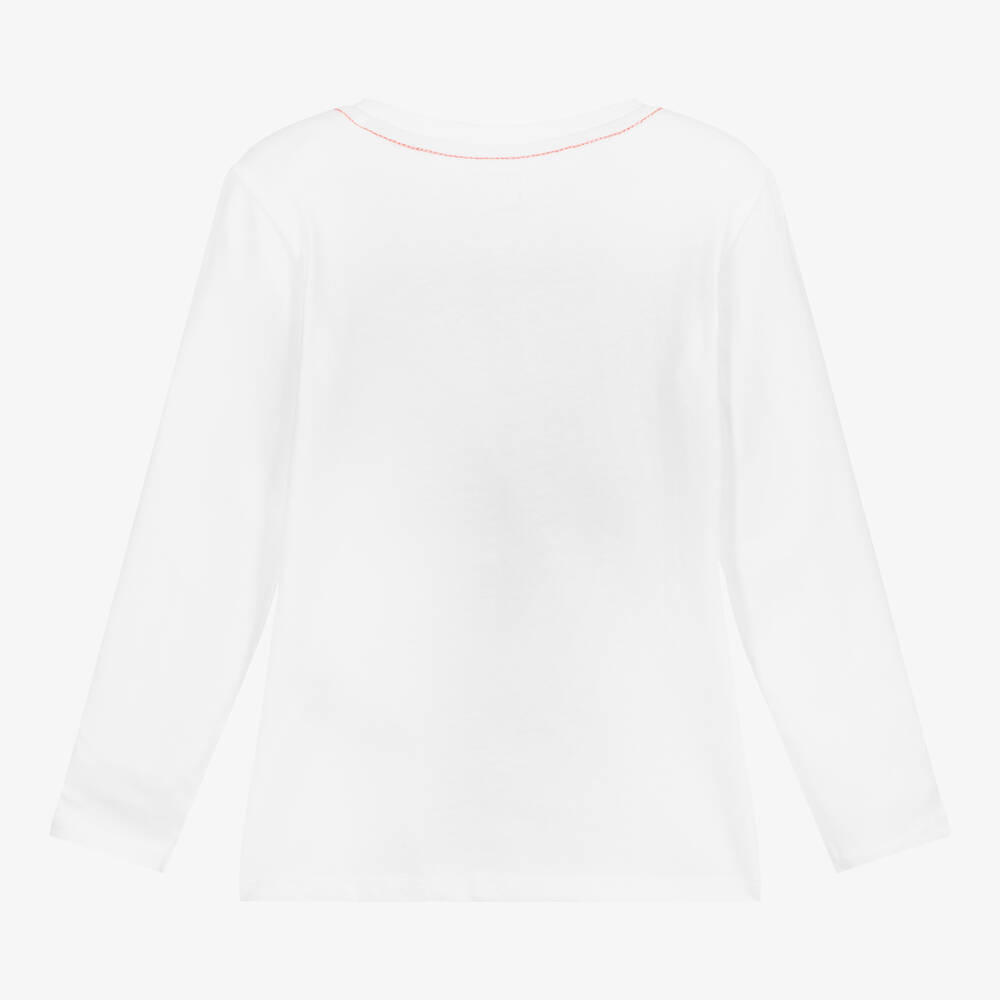 Guess-Boys White Cotton Logo Top | Childrensalon Outlet