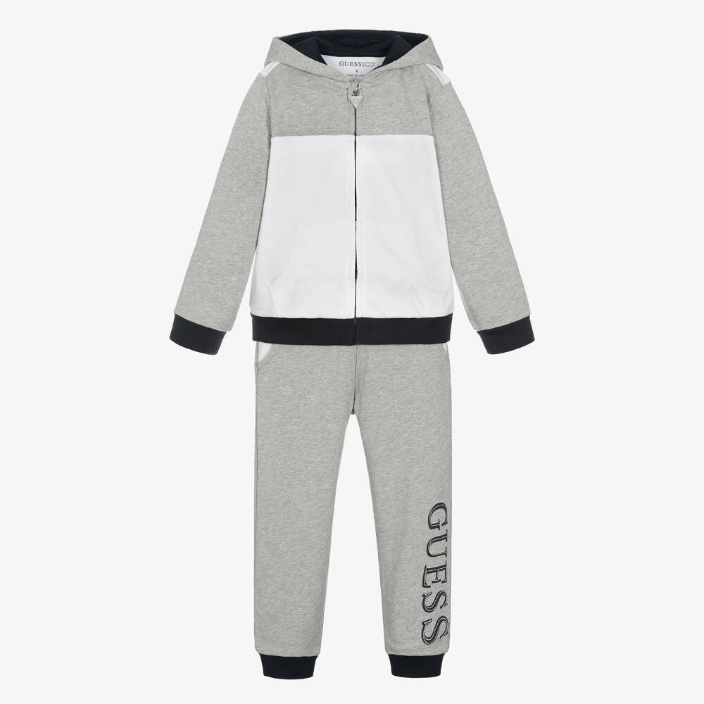Guess - Trainingsanzug in Weiß und Grau (J) | Childrensalon