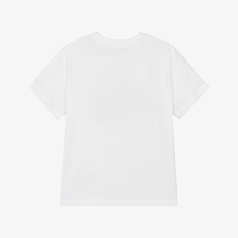 Guess-Boys White Print T-Shirt | Childrensalon Outlet