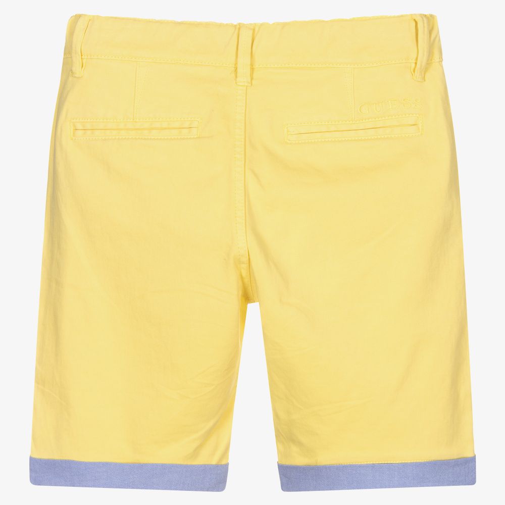 Mens yellow cheap chino shorts