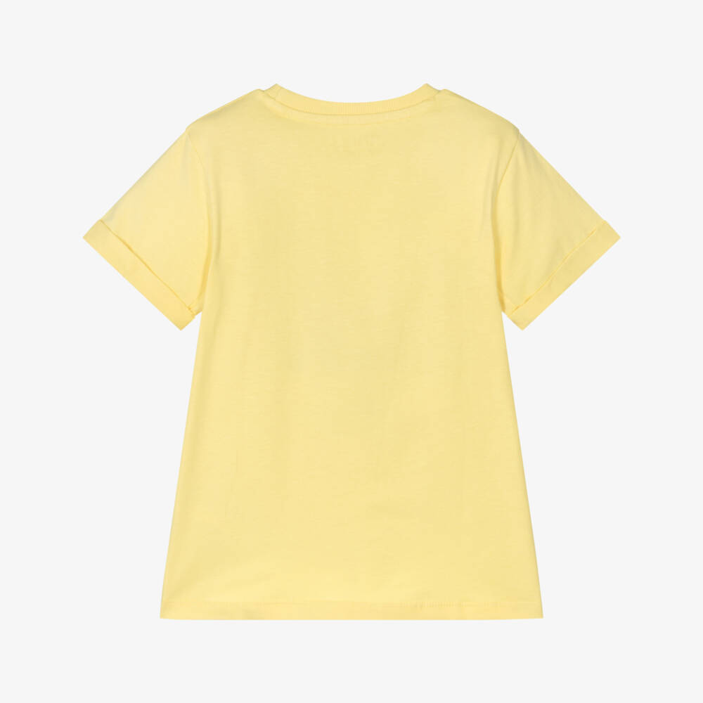 Guess-Boys Yellow Cotton Bear Tee | Childrensalon Outlet