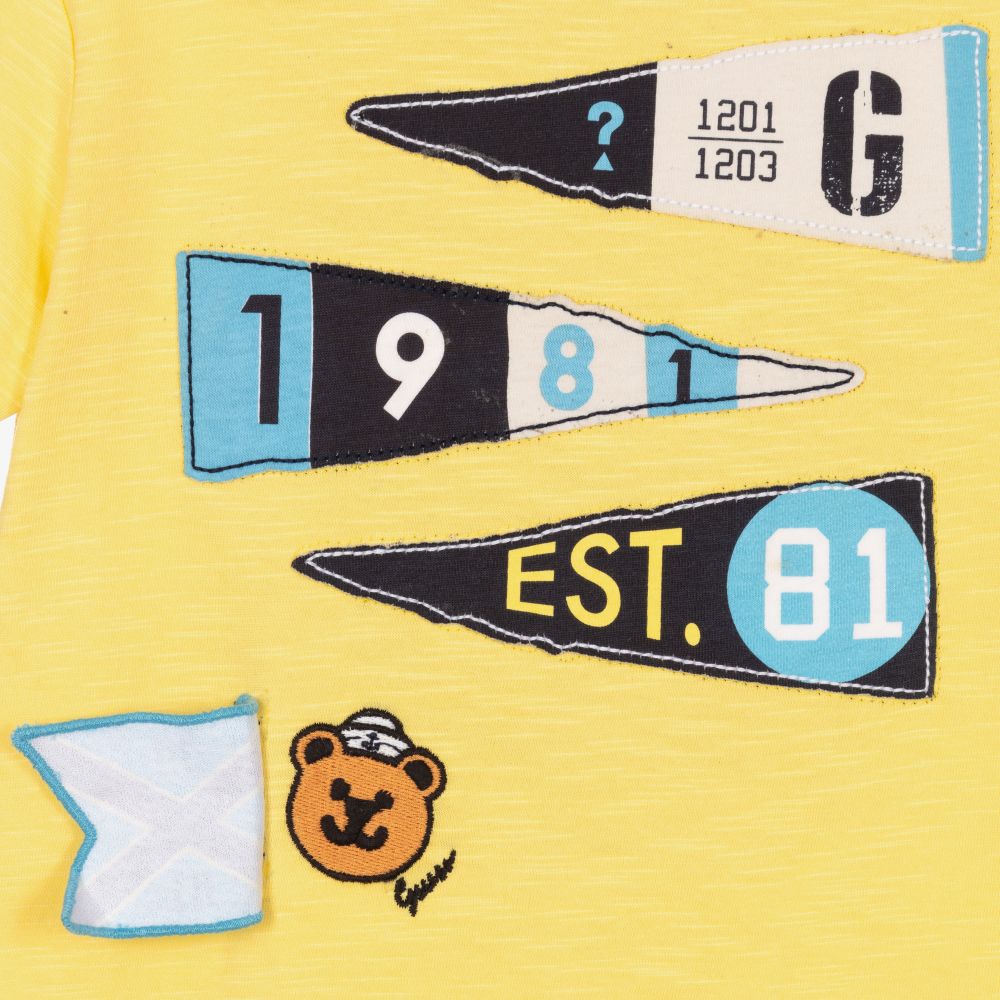 Guess-Boys Yellow Flags T-Shirt | Childrensalon Outlet
