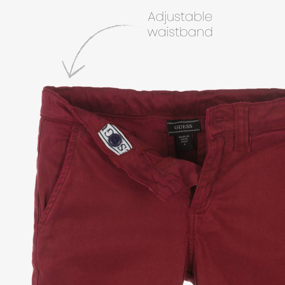 Guess-Burgundy Chinos | Childrensalon Outlet