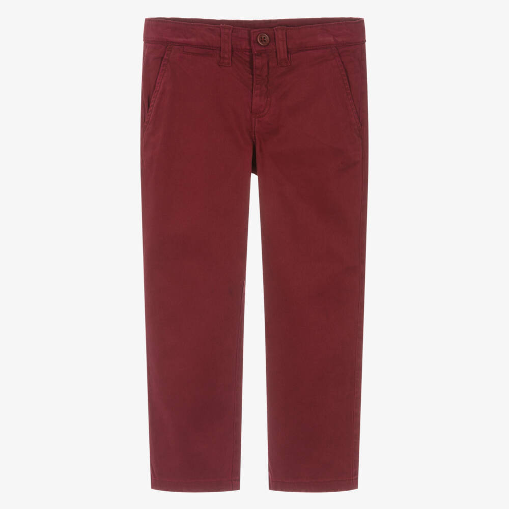 Guess-Burgundy Chinos | Childrensalon Outlet