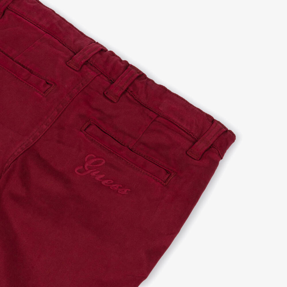 Guess-Burgundy Chinos | Childrensalon Outlet