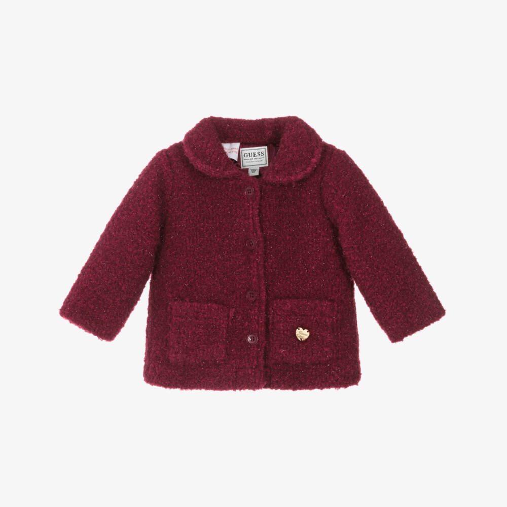 Guess-Burgundy Coat | Childrensalon Outlet