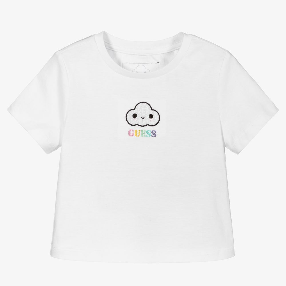 Guess - Cropped Organic Cotton T-Shirt | Childrensalon