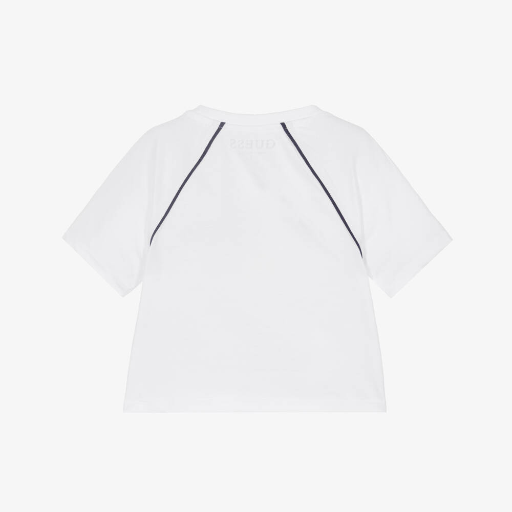 Guess-Girl's White Lemon Crop Top | Childrensalon Outlet