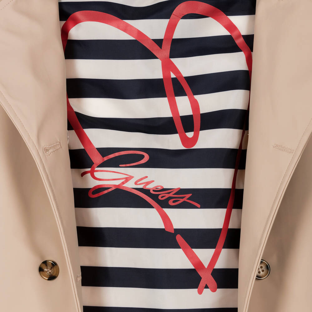 Guess pink trench hot sale coat