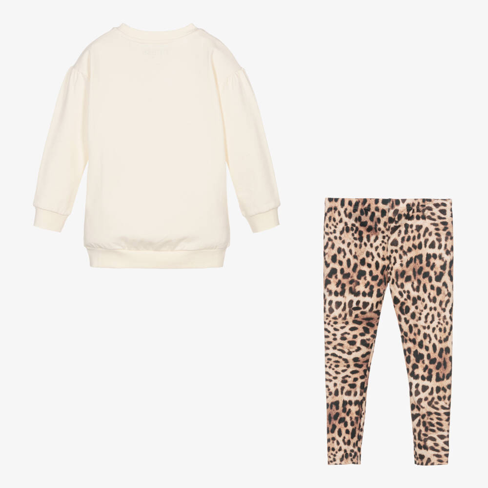 Guess-Girls Beige & Ivory Legging Set | Childrensalon Outlet