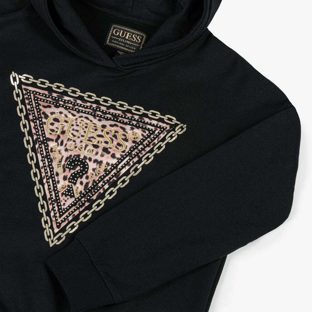 جيس-هودي قطن لون أسود للبنات | Childrensalon Outlet