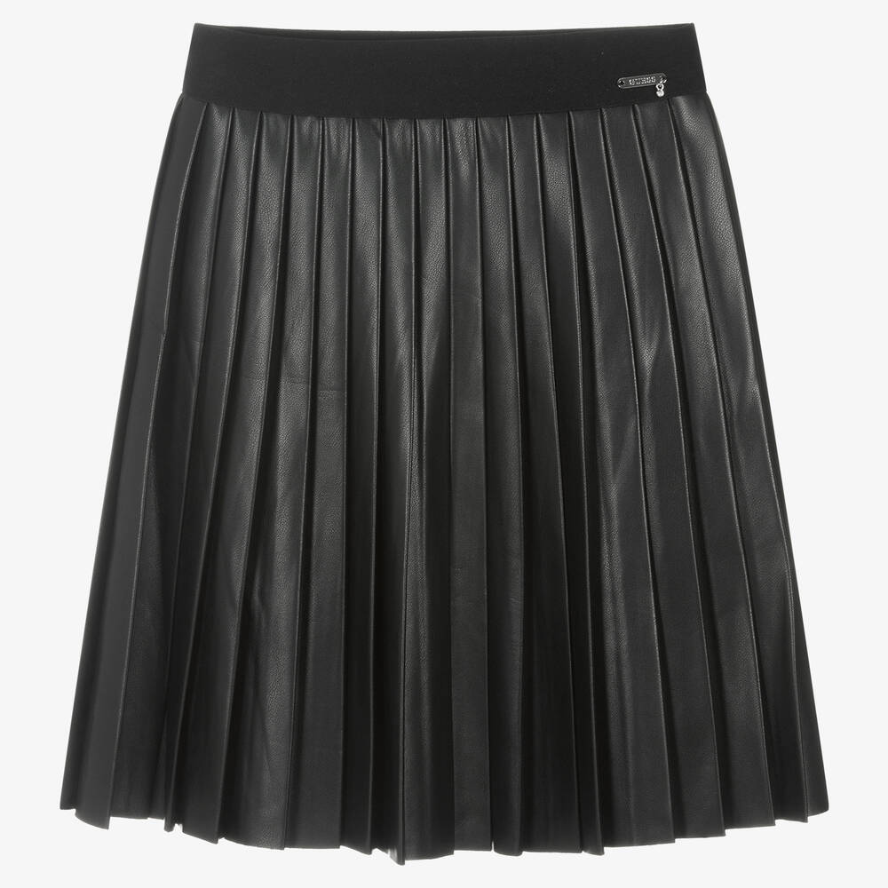 Guess - Черная юбка из искусственной кожи для девочек | Childrensalon