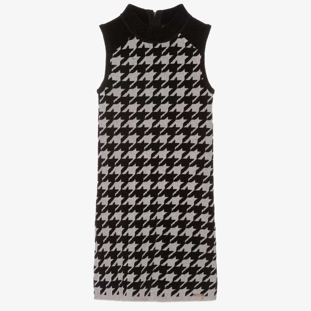 Guess-Girls Black Houndstooth Dress | Childrensalon Outlet