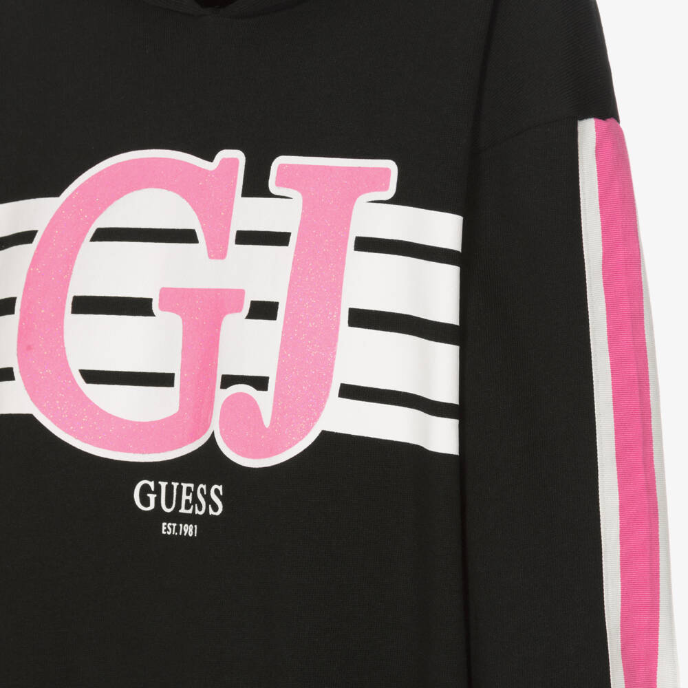 Guess-فستان بشعار GL قطن لون أسود | Childrensalon Outlet