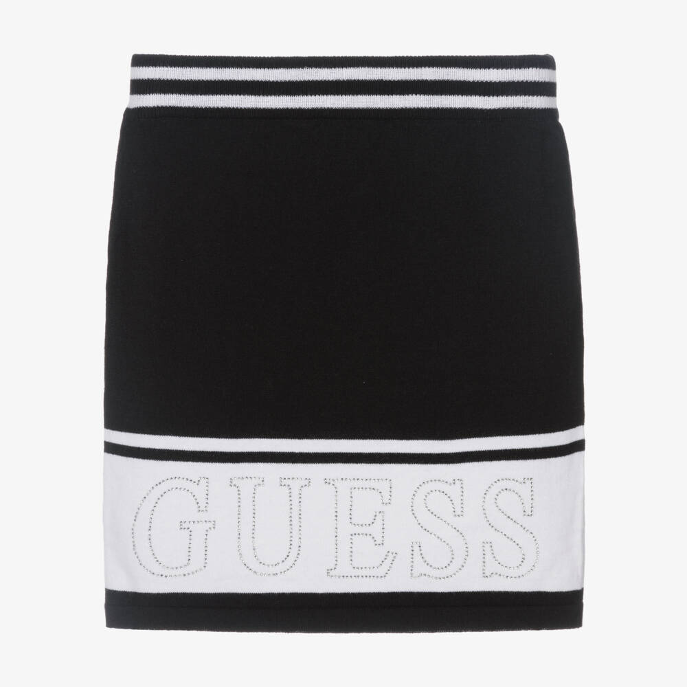Guess-Girls Black Knit Hem Skirt | Childrensalon Outlet