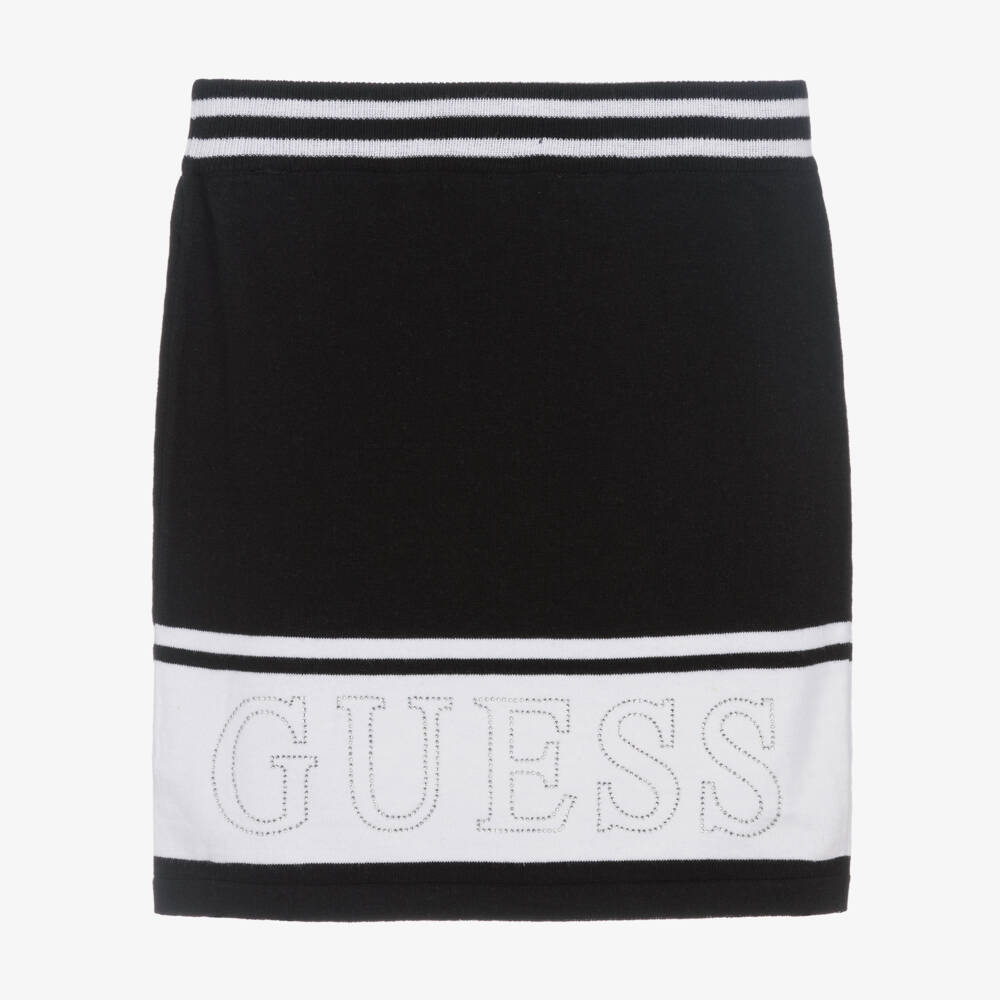 Guess-Girls Black Knit Hem Skirt | Childrensalon Outlet