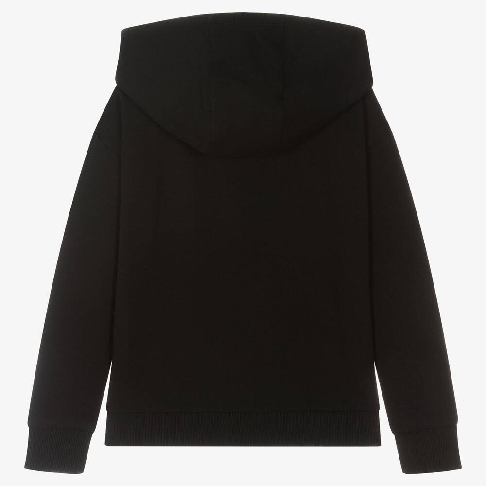 Guess - Girls Black Metallic Logo Hoodie | Childrensalon Outlet