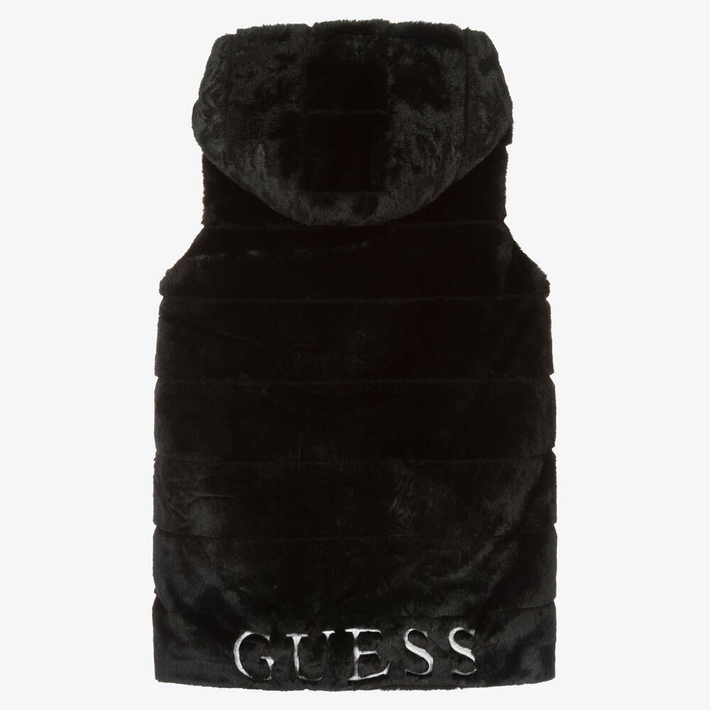 Black fur shop gilet girls