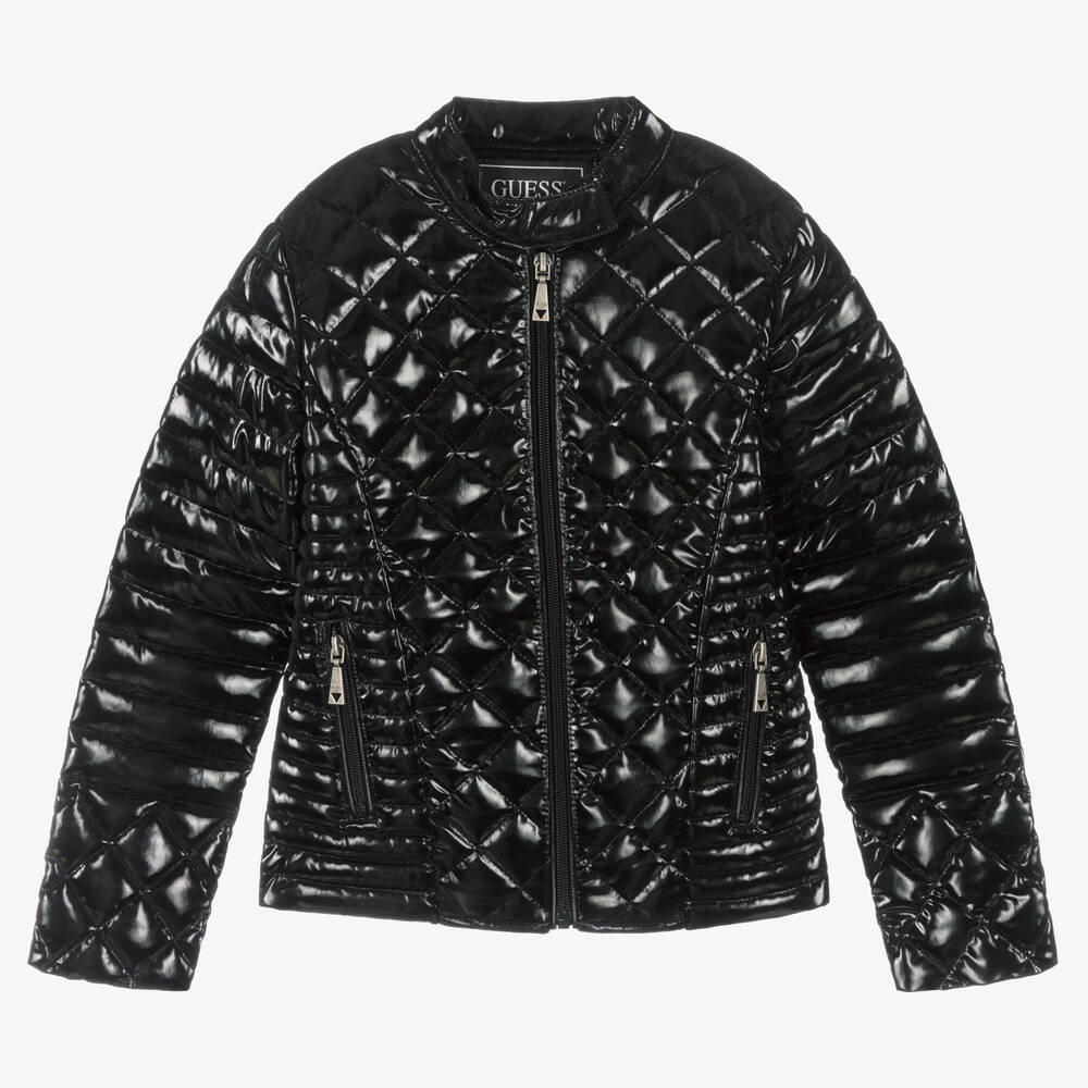 Blouson noire matelasse Fille