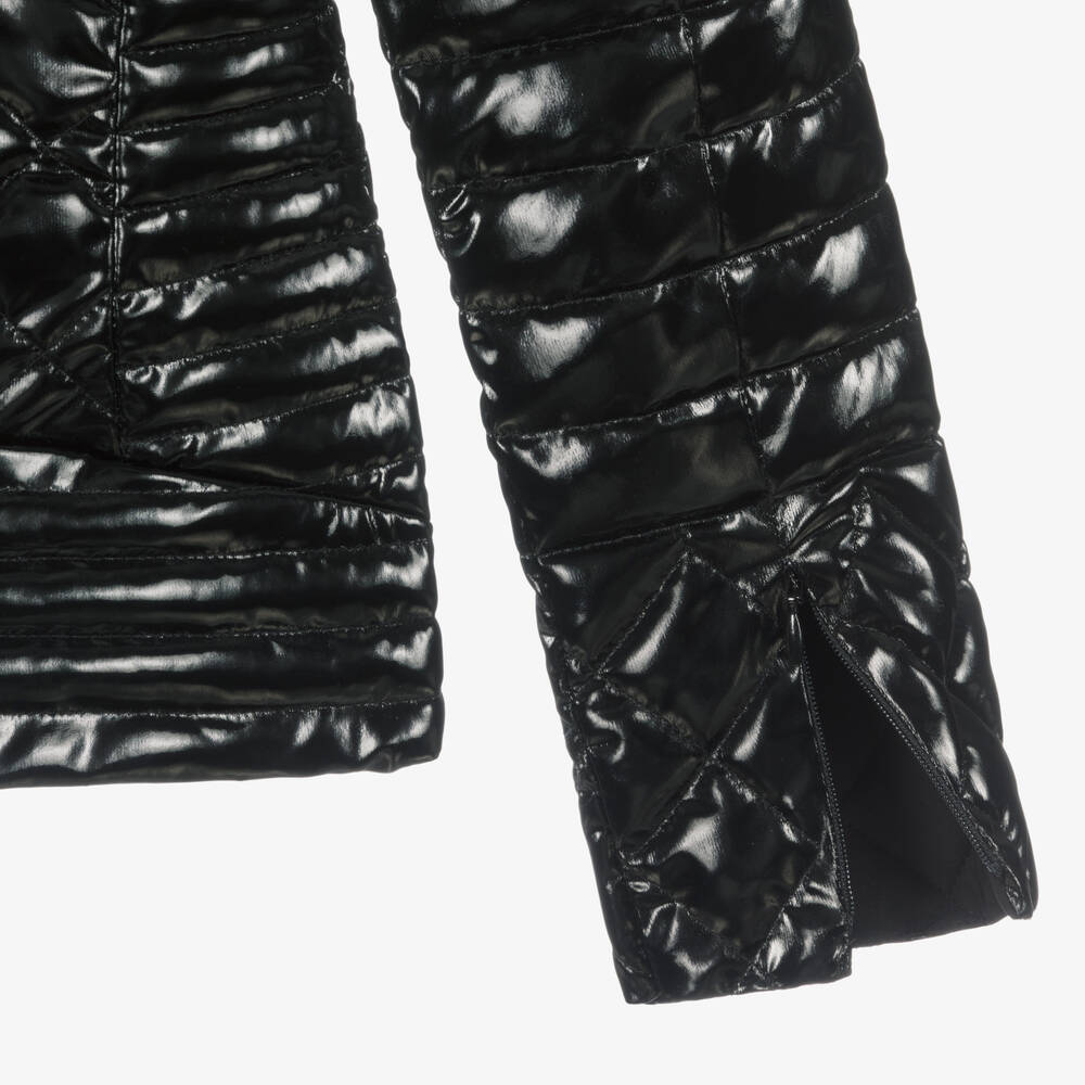 Guess-Girls Black Quilted Jacket | Childrensalon Outlet