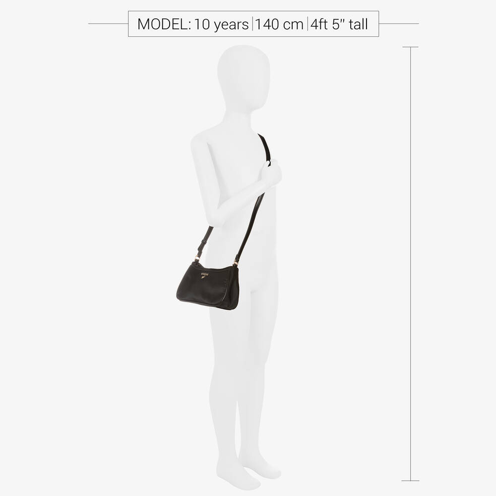 Guess Girls Black Shoulder Bag 22cm Childrensalon Outlet