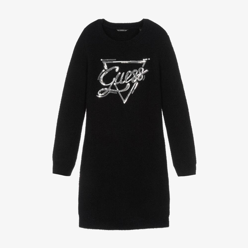 Guess - Robe-pull noire pour fille | Childrensalon