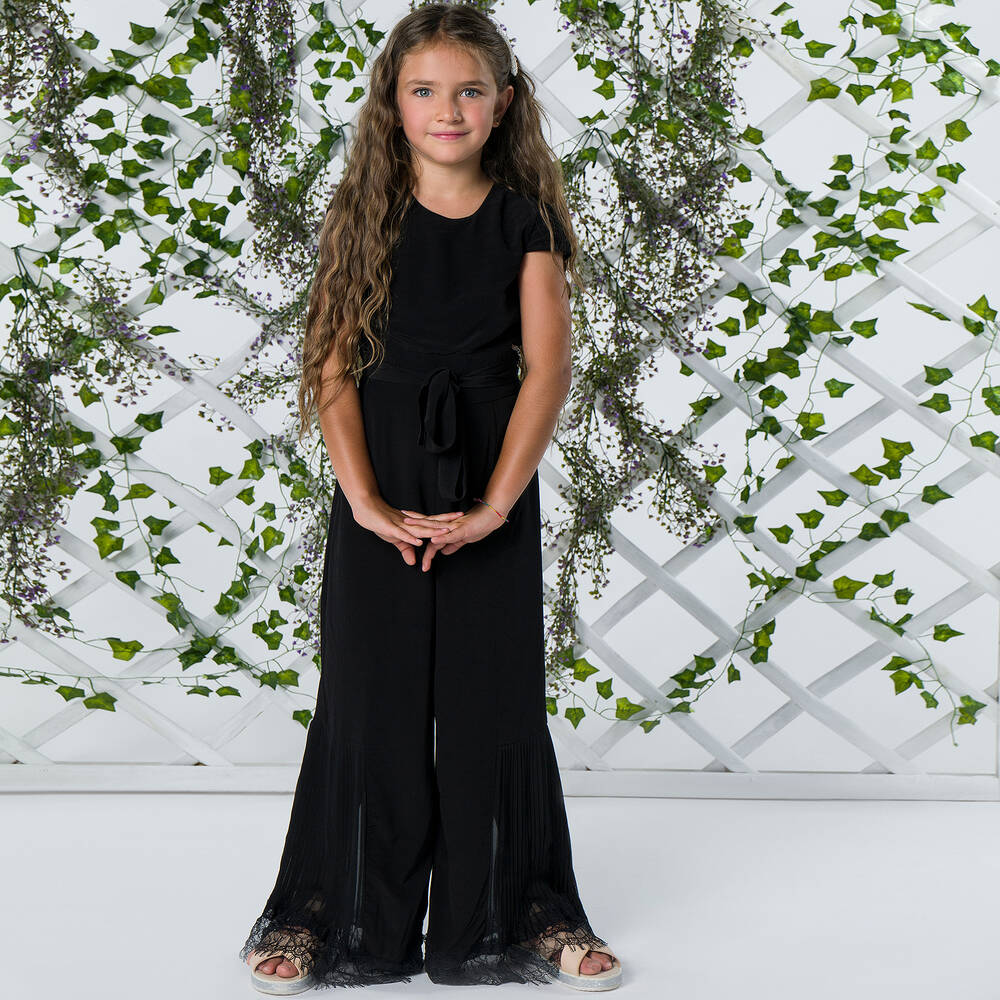 جيس-جمبسوت فيسكوز لون أسود للبنات | Childrensalon Outlet