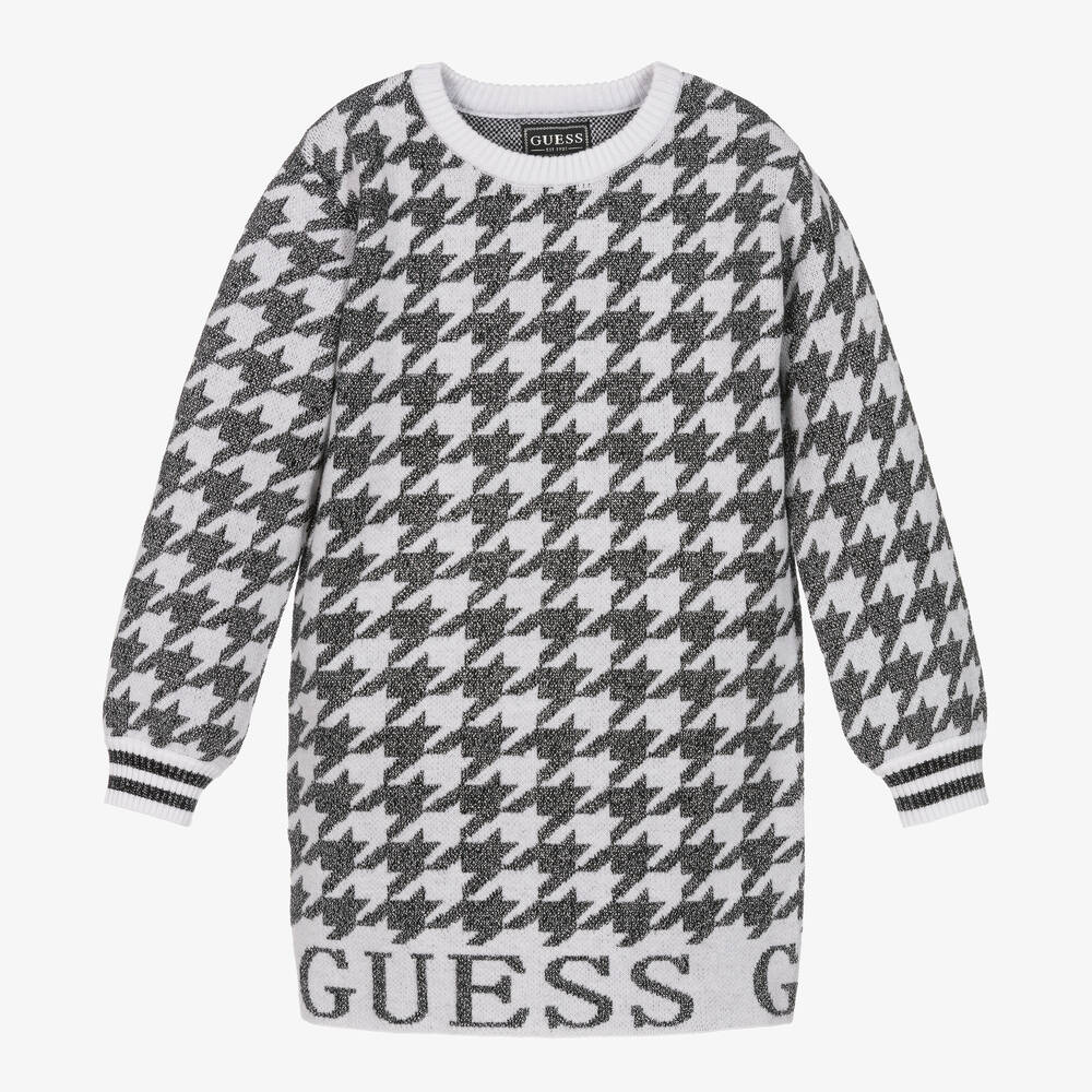 Guess - Girls Black & White Houndstooth Dress | Childrensalon