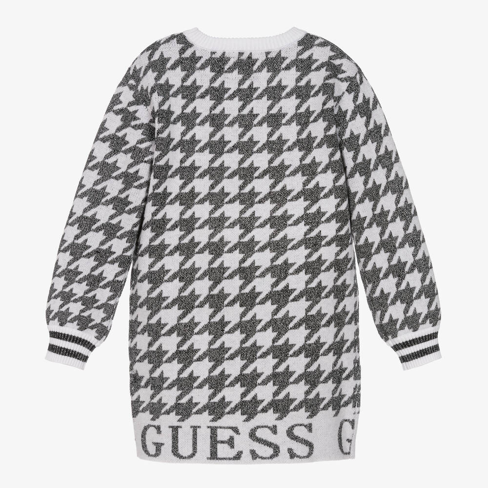 Guess-Girls Black & White Houndstooth Dress | Childrensalon Outlet