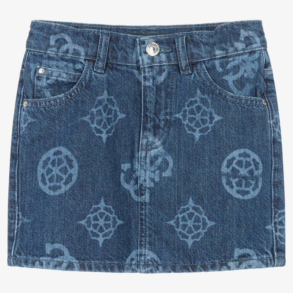 Guess - Синяя джинсовая юбка 4G Peony | Childrensalon