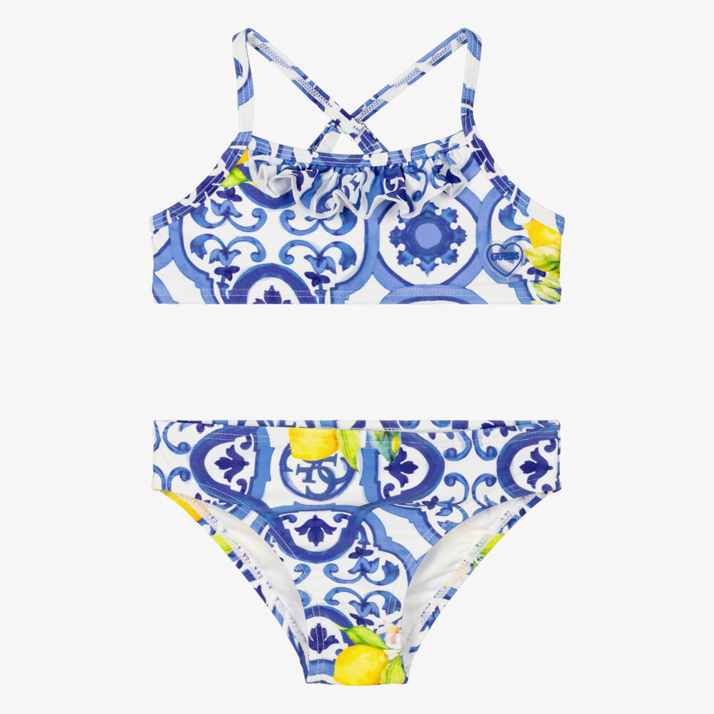 Guess-Girls Blue Amalfi Print Tankini | Childrensalon Outlet
