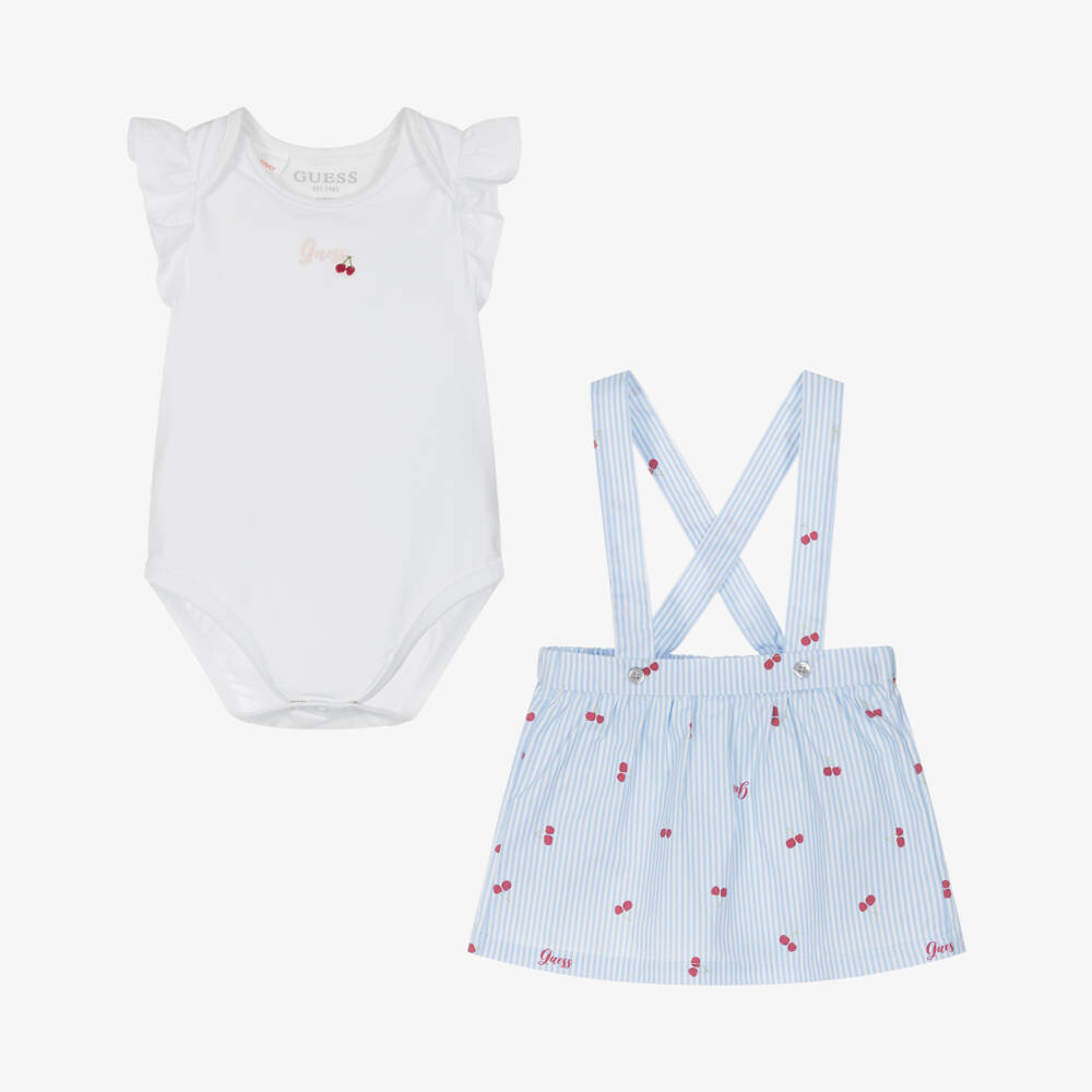 Guess-Girls Blue Cherry Skirt Ensemble | Childrensalon Outlet